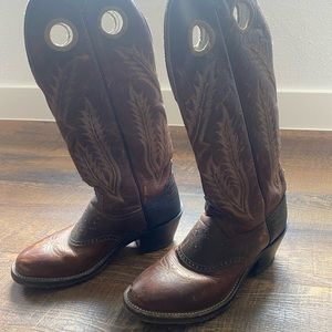 Brown Leather Cowboy Boots